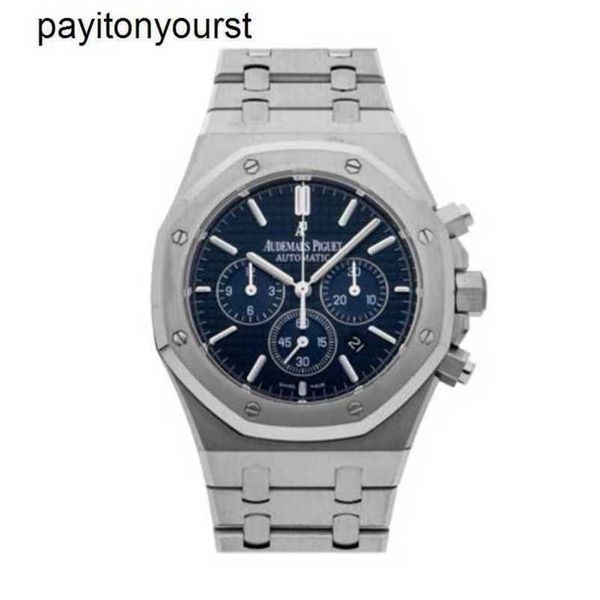 Designer Audemar Pombue Watch Royal Oak Apf Factory Chrono Auto 41mm Aço masculino 26320ST.OO.1220ST.03