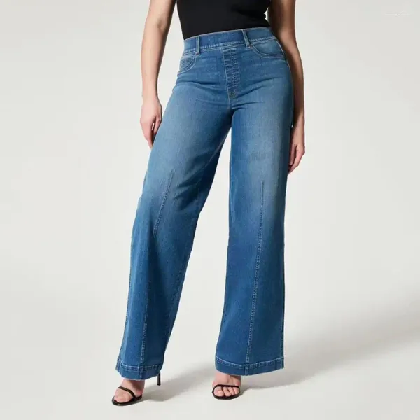 Женские джинсы шикарные летние брюки эластичная винтажная полная продолжительность плюс размер