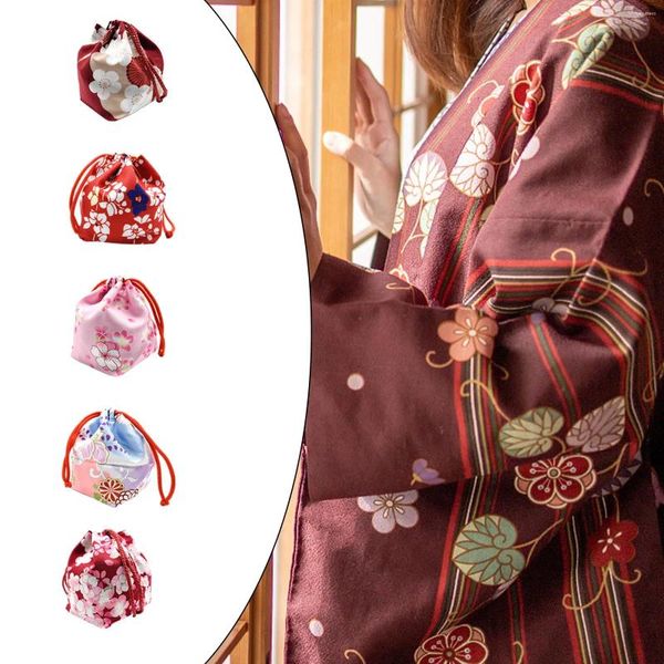 Alışveriş çantaları Japonca Drawstring Çanta Kadın Kızlar Cosplay Coin Cutse Ana Sayfa Öğle Koşusu