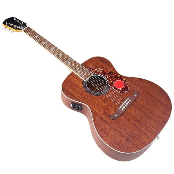 Gitar 6 String Elektrikli Akustik Gitar Tam boyutlu Tasarım 41 inç Gitar Katı Sapele Ahşap Mat Folk Gitar Turner Fonksiyonu