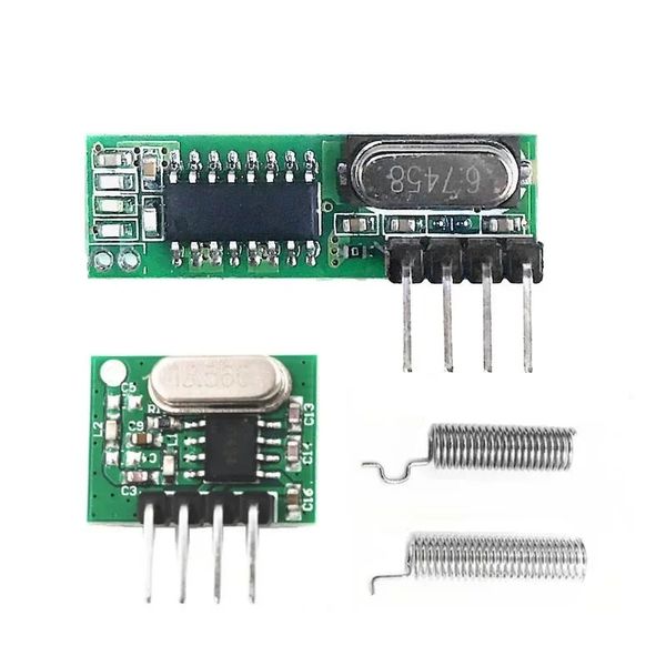 Neues 433 MHz Superheterodyne -HF -Empfängermodul und Sendermodul mit Antenne für Arduino DIY Kit 433MHz Fernbedienungen