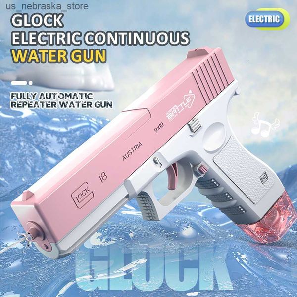 Песок играет водный развлекательный пистолет, электрический GLOCK GES.M.B.H.Пистолетная стрельба Полная автоматическая летняя пляжная детская девочка для девочек взрослые 230728 Q240408