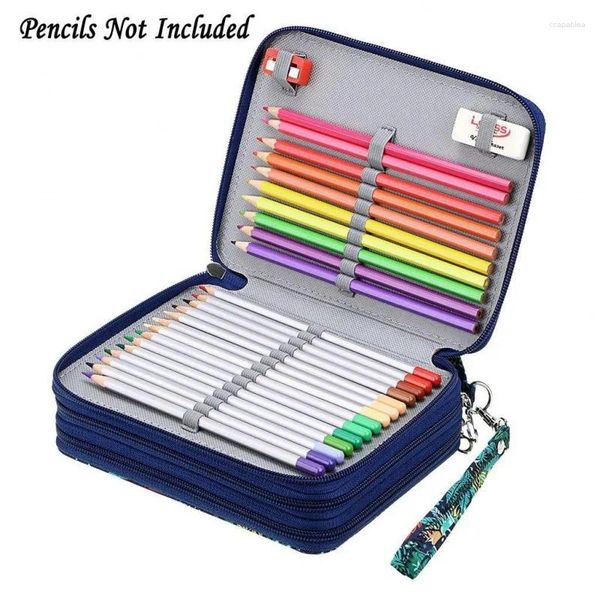 Borse da stoccaggio 78 slot slot con cerniera multi-layer custodia art art color-color carbone sketch sketch pen matiyery stazionamento studente