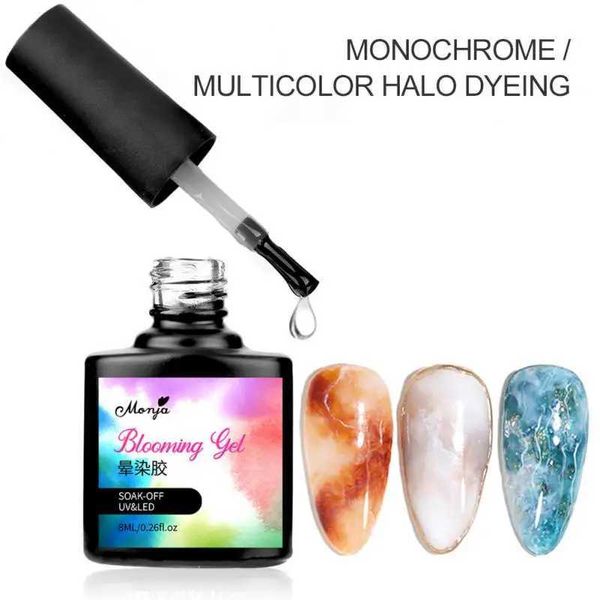 Gel unghie 1-5 pezzi di nail art trasparente Blooming Gel Multi-Cloring Gradual Stain Quick Mixing Polish Q240507