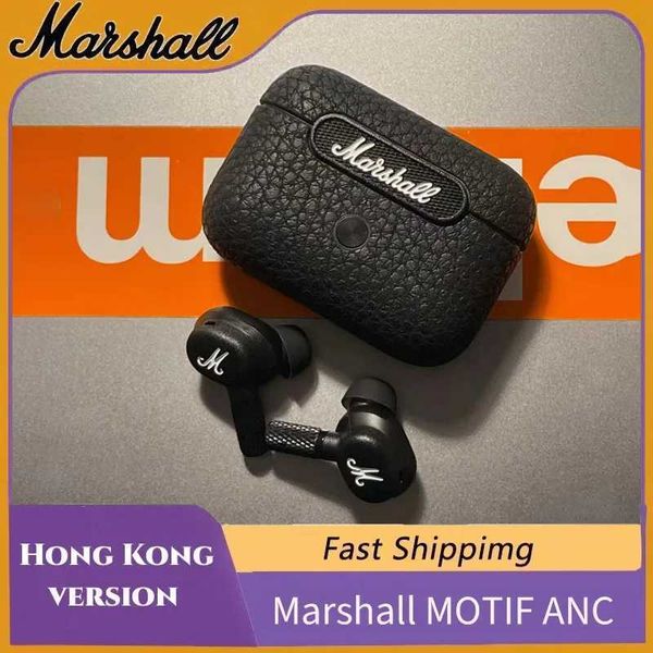 Telefones celulares fones de ouvido Marshall Motif ANC True Bluetooth 5.2 fones de ouvido ativos cancelamento de ruído em fones de ouvido em fones de ouvido HKVERSION J240508