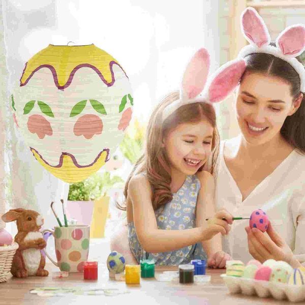 THIETRI DI CANDOLE 2 PC Lanterne Pasqua Puntelli sospesi decorazioni di carta fai -da -te DECORATIVE PIETTI PIETTI PIEDABILI LANTERNI EVOG