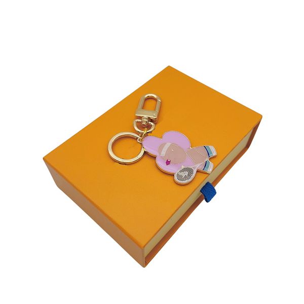 Fashion Flower Puppe Keychain Klassische Cartoon Schlüsselkette niedliche Tasche Anhänger Accessoires Luxus Frauen Männer Paar Keyring Maskottchen CAD24050804