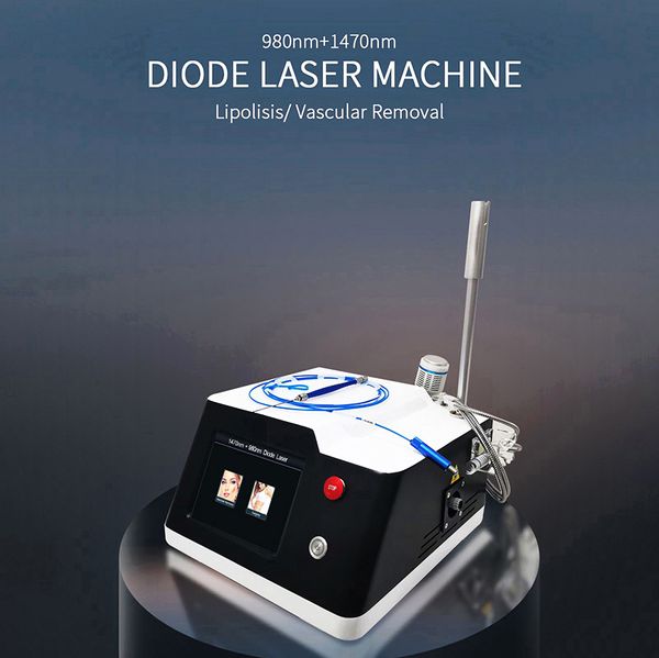 980nm 1470nm Endolift fibra óptica laser a laso de lipoaspiração Máquina de emagrecimento Máquina de emagrecimento Remoção de redução de gordura de gordura