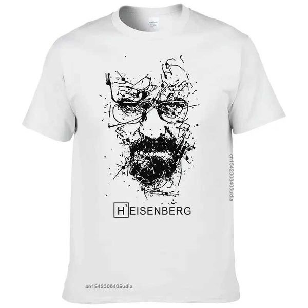 T-Shirts 2024 Yeni Moda Breakbad Graphic T Shirts Erkekler Heisenberg Camisetas Hombre Erkekler Erkekler İçin Serin Tee Gömlek Tops Pamuk Tshirt J240506