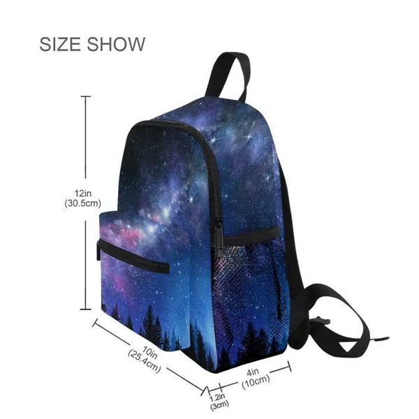 Backpacks Fashion Children School Taschen 3D Sternenhimmel Print Kinder Rucksack Kindergarten Jungen und Mädchen School Taschen Mini Rucksack Buchtasche