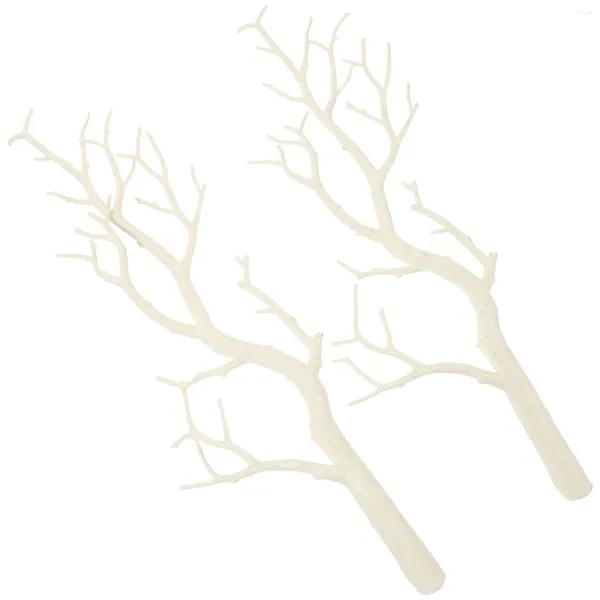 Fiori decorativi 2 PC rami asciutti albero bianco per decorazioni per piante di vaso vasi natalizi bastoncini di betulla decorazioni ramoscelli invernali glassati
