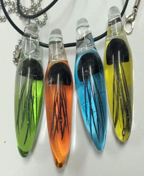 Currente 4 pezzi Colore nero Jellyfish Glass Colore misto Droporbottimo Pendant6766462