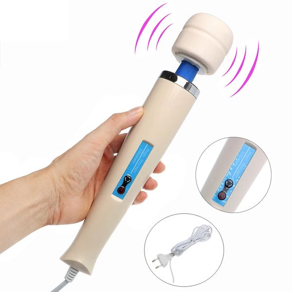 31 cm Vibratore di bacchetta grande per stimolatore del clitoride di capezzolo femminile anale e vaginale Massaggio femminile Masturbazione giocattolo giocattolo Eu Plug 240430