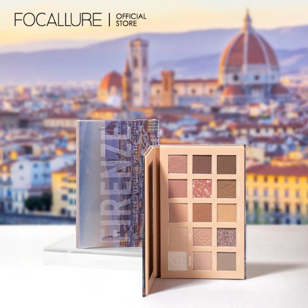 Focalizzare 15 colori tavolozza di ombretto impermeabile impermeabile matto glitter luccicante eye ombre da polvere cosmetici per donne 240508