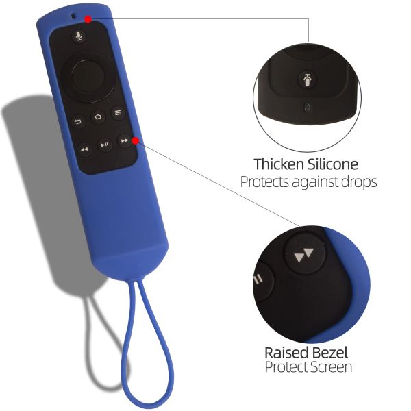 Cobra a caixa de silicone para controle remoto de TV, protetor suave e lavável para a Amazon Fire Stick Lite, novidade