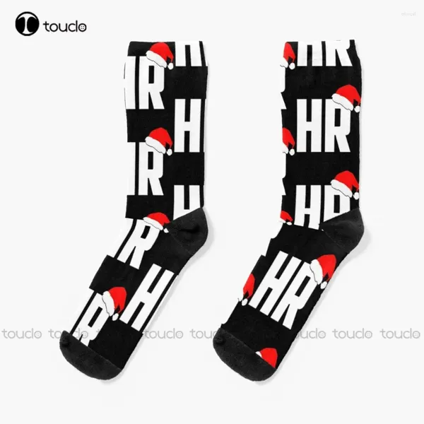 Frauen Socken Weihnachten HR Holiday Kleidung lustige Humanressourcen Red Baseball Geschenk Unisex Erwachsener Teen Jugend Custom