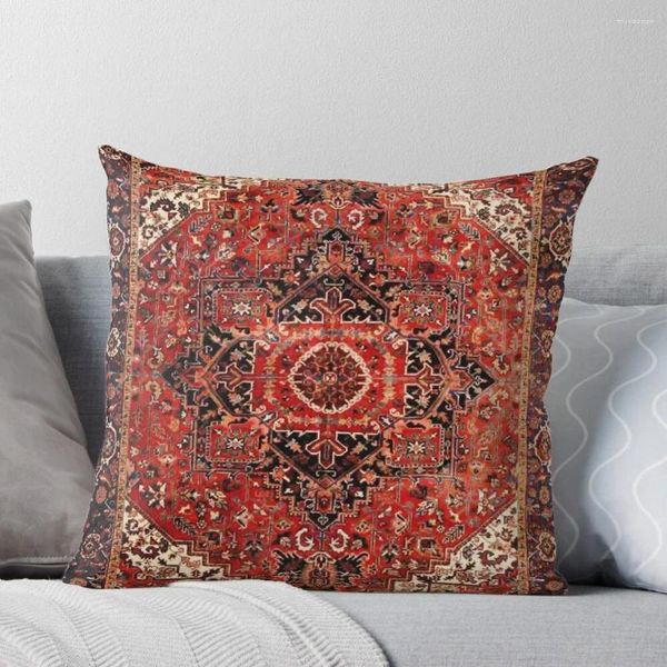 Подушка Heriz антикварные винтажные бохо персидские ковровые печати.