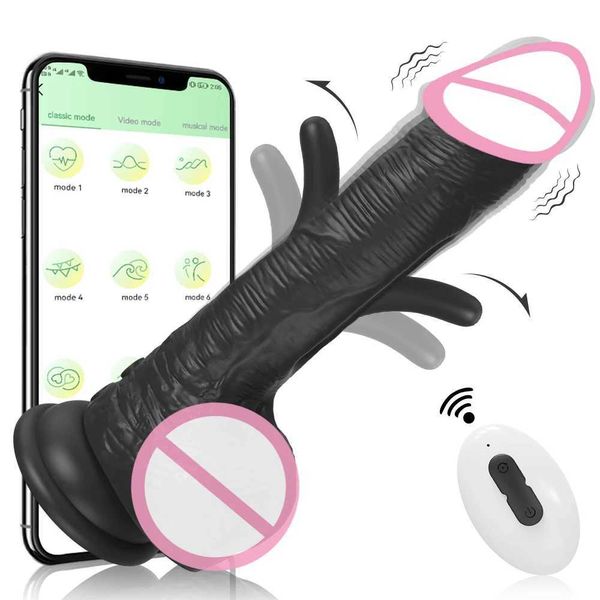 Outros itens de beleza de saúde App Control App tapting Dildo Penis realista Bluetooth Vibrator Recarregável S para Mulheres Panties Sexo Adultos Goods Y240503