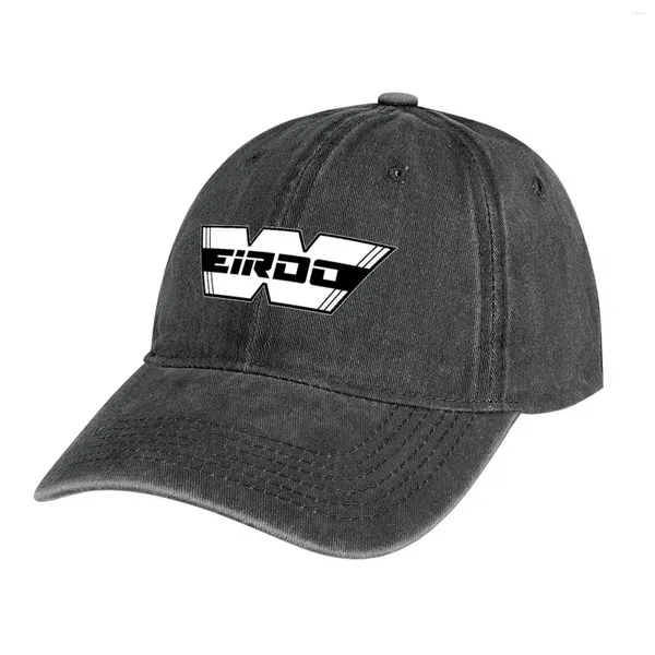 Boinas esquisitas - logotipo branco com letras pretas chapéu de cowboy snap back golf menino infantil feminino