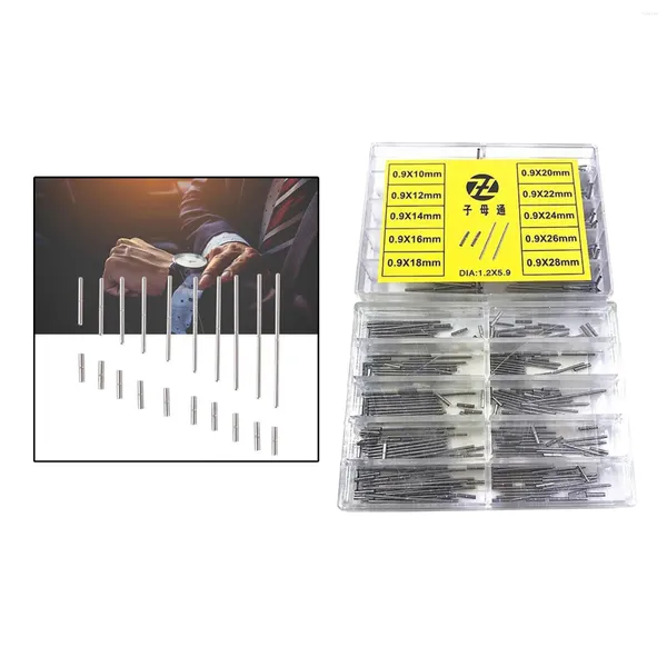 Relógio kits de reparo 10 tipos 0,9 mm 10mm-28mm Tamanho do relógio Tuba de banda de vigas barras Definir Bracelete Acessórios para o eixo de conexão