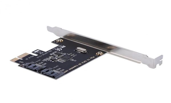 PCIE PCI Express To SATA 30 Extension Card с кронштейном 2port SATA III 6 Гбит / с.