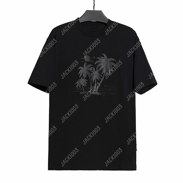 Palm Tree PA 24SS Summer Printing LOGO TA CHIRT GIOCO REGALO DI GUIDA Oversize Hip Hop unisex Amanti a manica corta Tee Angels 2161 FKJ