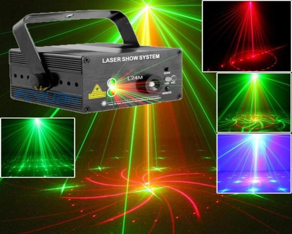 DJ Laser Projector 18 Patterns Red Green Night Club Lighting APARELHO DE Som Party Home Laser Disco Light Stage Effect2655646