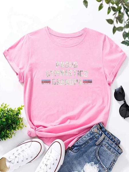 T-shirt femminile orgoglioso ginnastico Nonno magliette per donna magliette grafiche magliette da donna maglietta casual estiva da donna top e camicette y240506