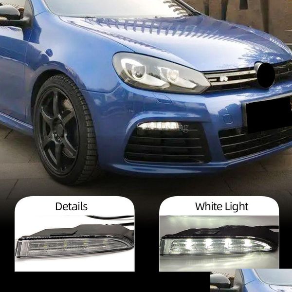 Daytime Runnung Lights 1 Set для VW Golf 6 Mk6 R20 2009 2010 2010 2012 2013.