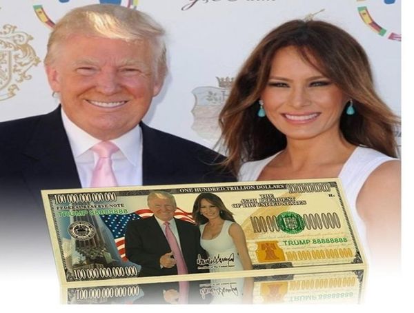 7 Tipos Donald Trump Melania Dollar Presidente dos EUA NOTA DE BAGAÇÃO DE GOLT Silver Bills comemorativa Coin Crafts America Eleição Geral FAK6972622