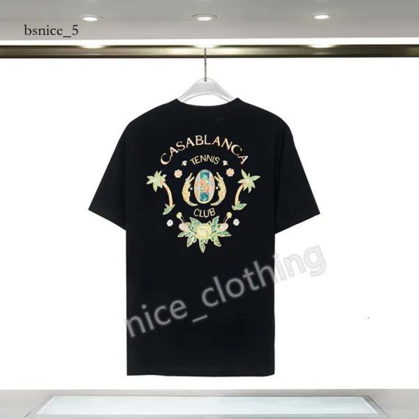 Casablancas Men Thirts Designer maglietta Casablanc Fashion Short Fashion Magliette casual T-shirt Street T-shirt Tennis Club Casa Blanca Shorts Shirt Luxury 979