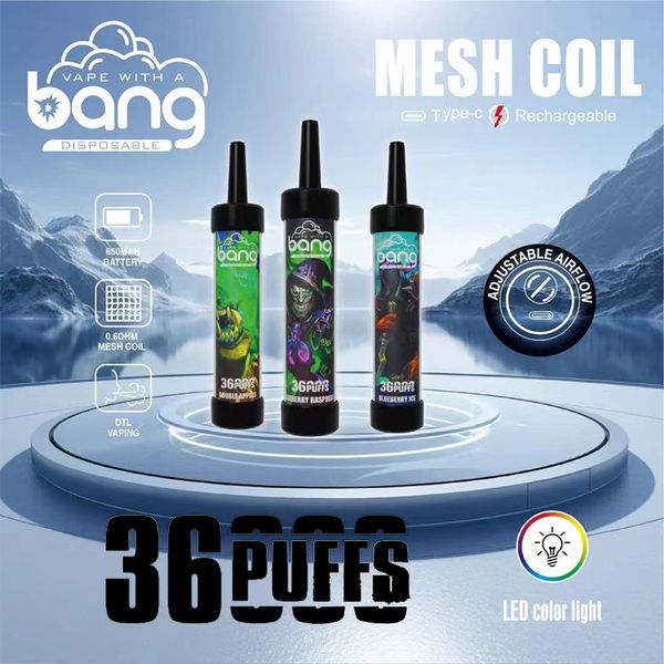 AUTENTICO BANG BAR 36K DTL VAPING USCITORE E SUBILETTA CHIGGERETTA 36000 BUFI 40 ML PER OLIO PER CATOLO PER PASCHI