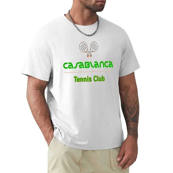 Magliette da uomo Casablanca Tennis Club T -Shirt Graphics Boys Whites Mens T Shirts 2024 New J240506
