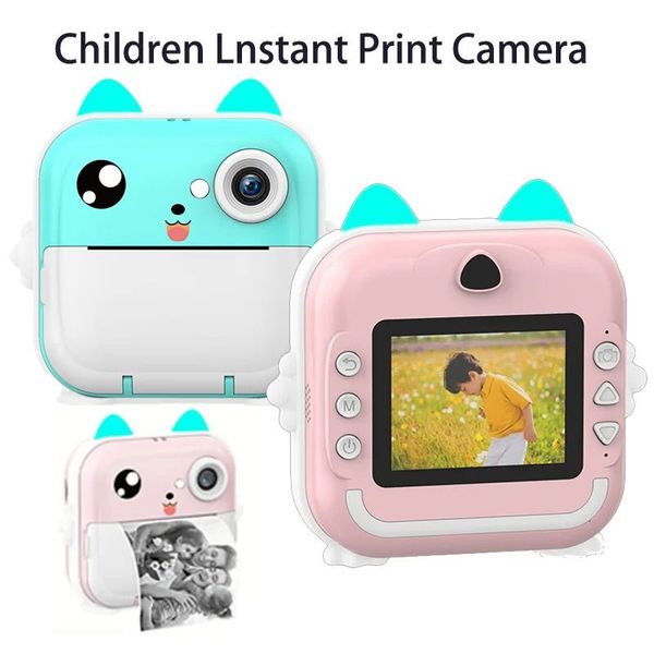 Digital Children Camera CAMERE Kids Instant Print 240319 Stampante regalo mini per pografia Video Educational Toys Po Termal IOSCJ