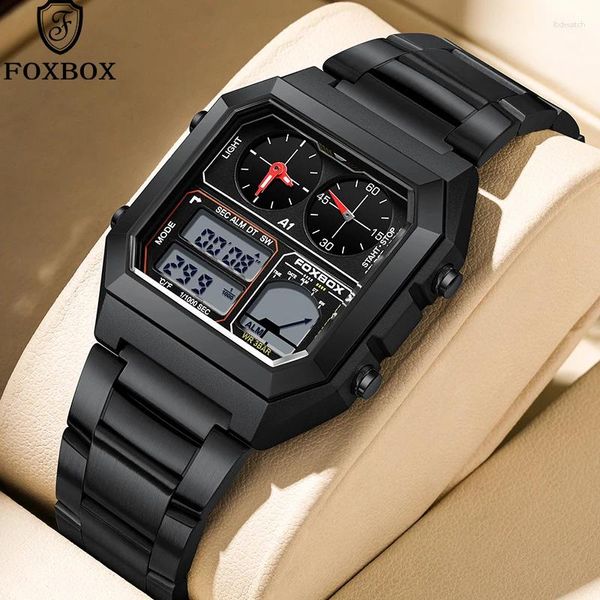 Armbanduhr Lige Top Fashion Luxury Electronic Man Watch Business Edelstless Sport Militär wasserdichte Uhren für Männer Dual Digital LED