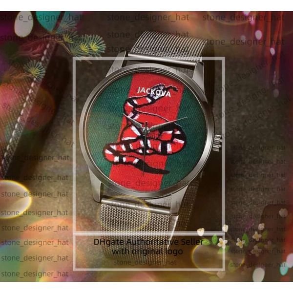 Più sexase maschile bee bee tigre serpente orologio a diamante full glay out al quarzo batteria super nylon in pelle in pelle in pelle acciaio gentleman Business Owatch 5612 5612