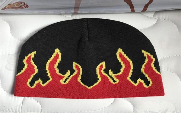 Berretto flame caldo cappelli invernali per uomini donne donne guardano docker berretto da cranio hip hop hop autunno acrilico cranio casual teschi all'aperto c9517558