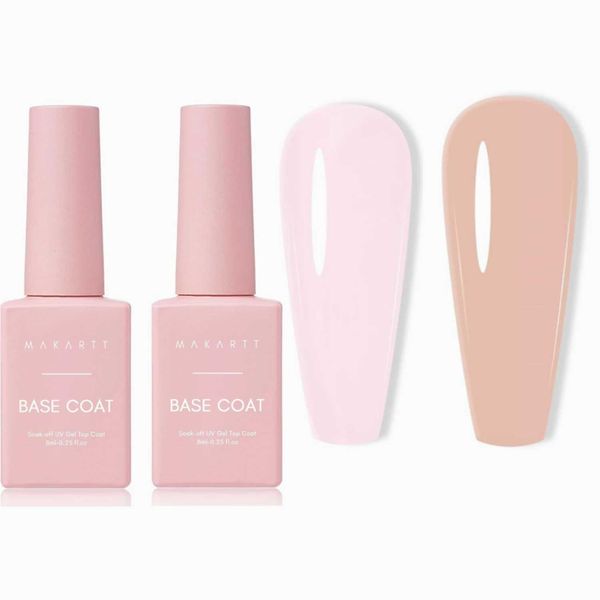 Base in gomma Makartt per chiodo per chiodo per Nailsballerina Pink Polishnatural Color Polish Lampada UV necessaria Q240507