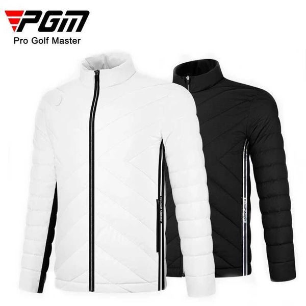 Jackets masculinos PGM Roupas Mens jaqueta para baixo inverno quente jaqueta longa pato branco em suprimentos de colarinho esportivo espessado y240506