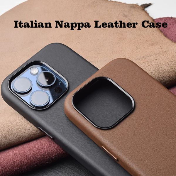 CASAS CASA ITALIANO NAPPA CAPA PARA IPHONE 15 PROX LUZULO DE LUZULO REAL SKIN TOLE TAPLO BACHO PARA APPLE IPHONE 15 PRO MADE