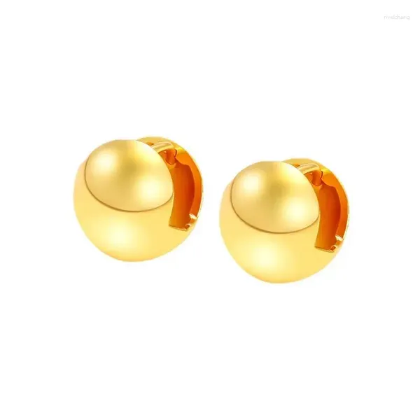 Orecchini a cerchio all'ingrosso --- XP Smooth Round Circle Cold Sexy for Women Fashion Jewelry Gold Plodato 24 K