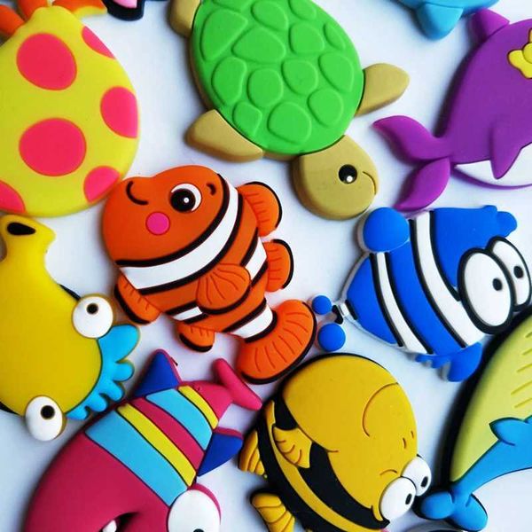 Ímãs de 3pcsfridge 16pcs ímãs de animais engraçados para crianças Aprendendo brinquedos de peixe de peixe ímãs de geladeira para crianças adesivo de geladeira