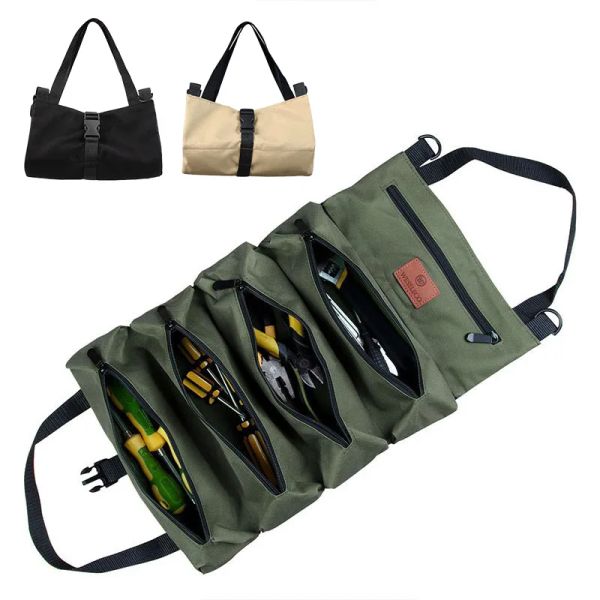 Bolsa de ferramentas de bolsa de bolsa de alta qualidade Ferramentas de hardware multi -bolso bolsa Roll Up Portable Small Tools Organizer Bag