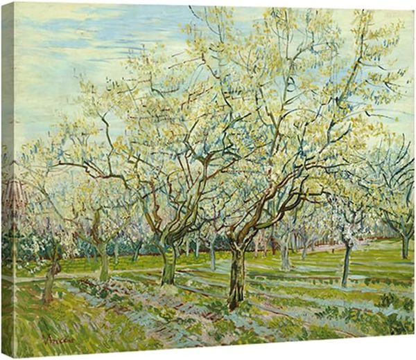 O pomar branco de Van Gogh Famous Oil Paintings Reproduction Canvas Prinha Arte da parede Picture Green Tree for Bedroom Decorações de casa Moderna