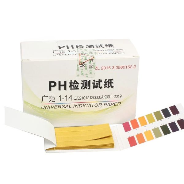 80Strips/Pack-pH-Teststreifen Vollwertiger pH-Meter-pH-Controller 1-14st Tester Papierindikator Lackmus Tester Papier Wasser Soilsting Kit