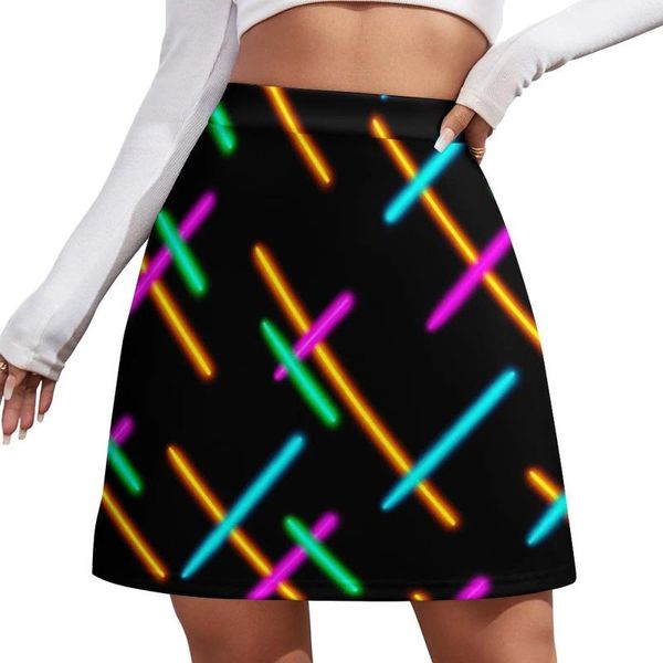 Röcke Neon Minirock Rave -Outfits für Frauenkleidung