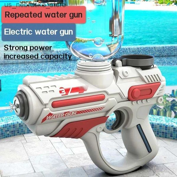 Sand Play Water Fun Gun Toys Electric Glock Automatic Beach Continuoon Piscina di grande capacità giocattolo estivo per bambini per bambini Boyl240308 Q240408