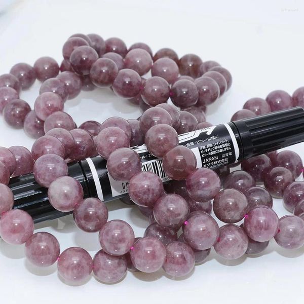 Свободные драгоценные камни натуральный темный мадагаскар розовый кварц круглый браслет 13,5 мм-14 мм редкий цвет