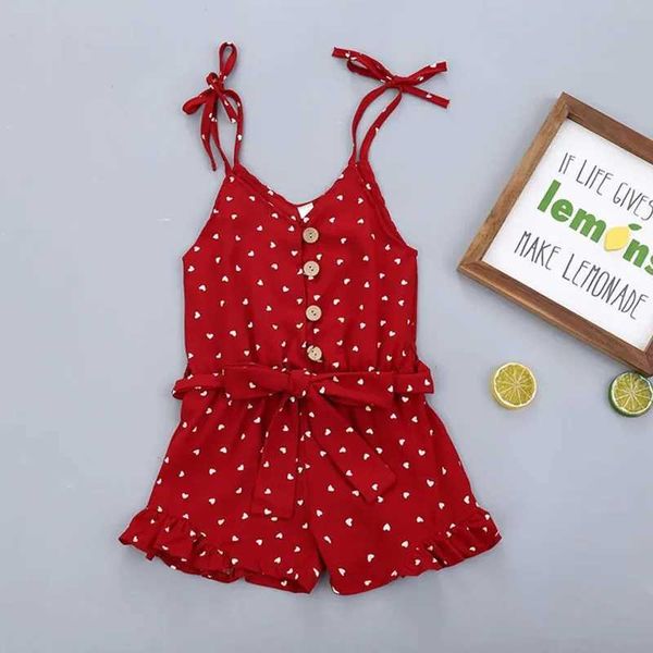 Mädchenkleider Sommer Baby Mädchen Prinzessin Kleider Halfter Top Fashion Infant Kid Girls Polka Dot Jumpsuit Playsuit Strandkleidung 1-6 Jahre L2405