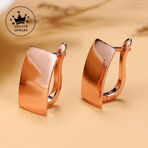 Brincos de argola Drlove Fashion Moda Coreana Metal Feminino Simples Design elegante de garotas modernas Acessórios para ouvidos Presente Jóias chiques por atacado